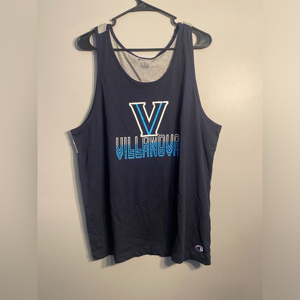 Item 30 Champion Navy Blue Villanova Men's Swim Rash Guard Tank